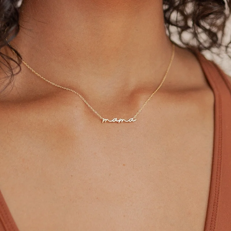 Handmade Silver Necklace-Dainty Mama Necklace