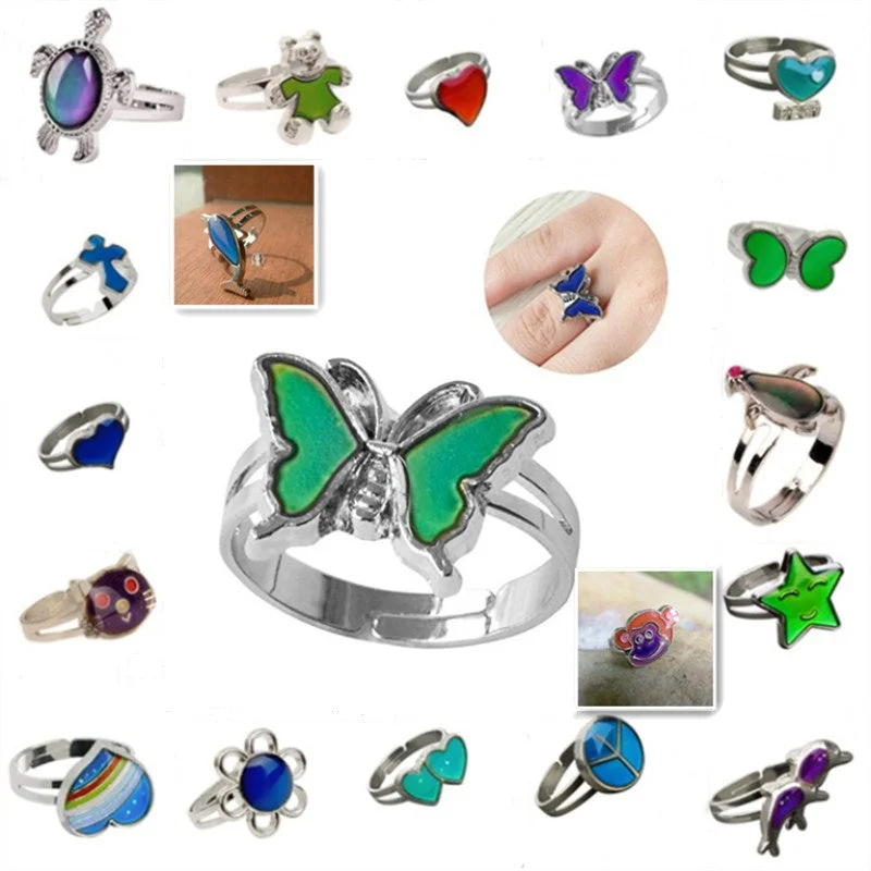 Pointed Butterfly Temperature Change Ring