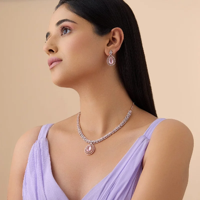 Classic Crystal Necklace-Zircon Necklace 173291