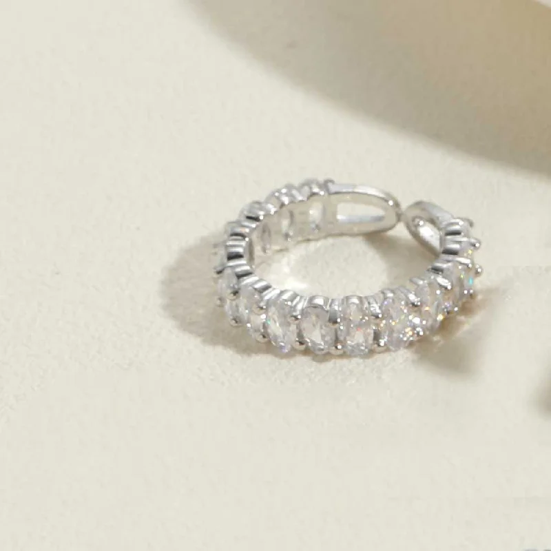 Real Platinum White Zircon Ring