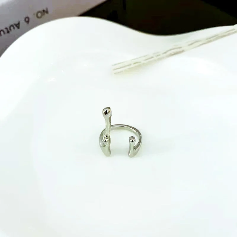 Irregular Liquid Lava Open Ring