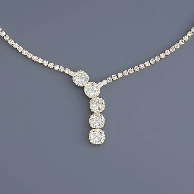 Teardrop Crystal Necklace-Trendy Necklace 179807