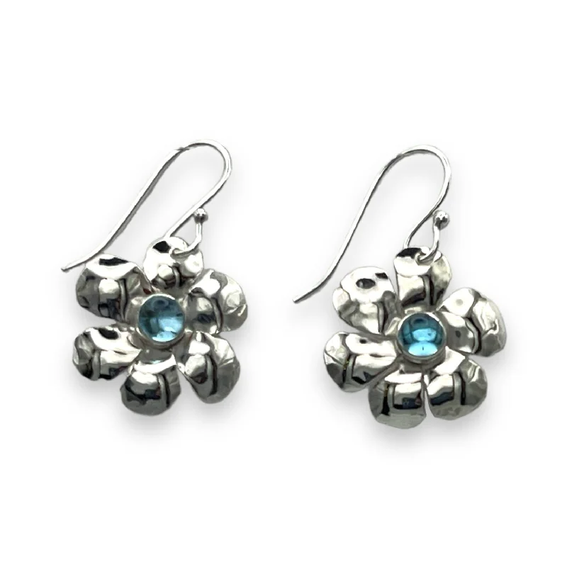 Simple Silver Earrings-2043L - Flower Power Dangles