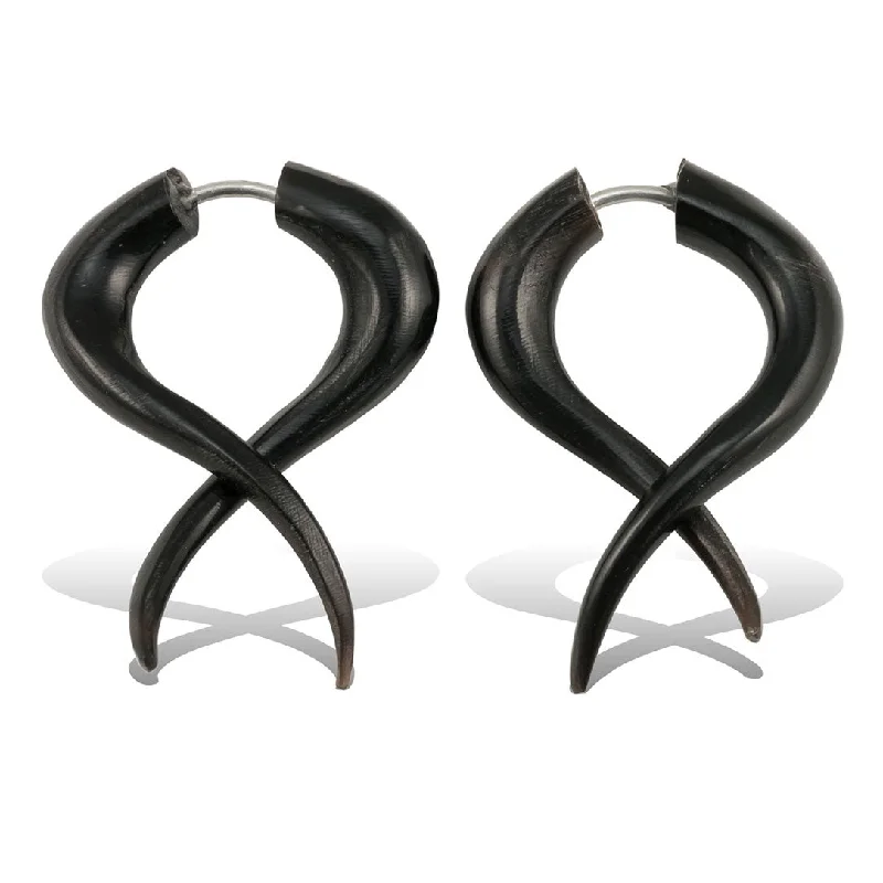 Minimalist Hoop Earrings-<span>EFH-881<span>: </span></span>Twists - Horn