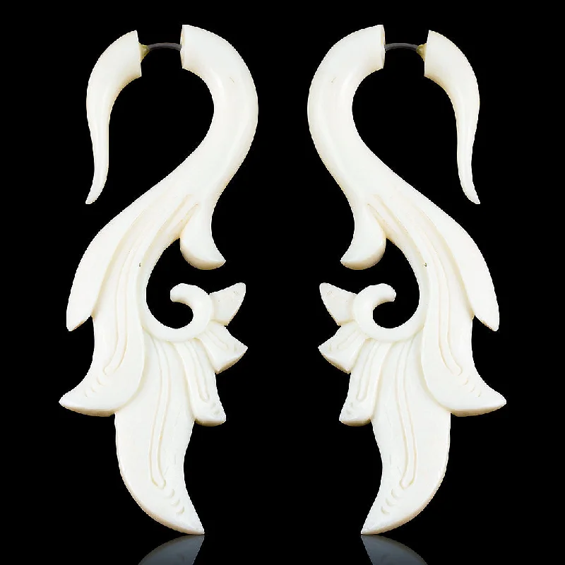 Swarovski Crystal Earrings-<span>EFB-389<span>: </span></span>Delayla Curls - Bone