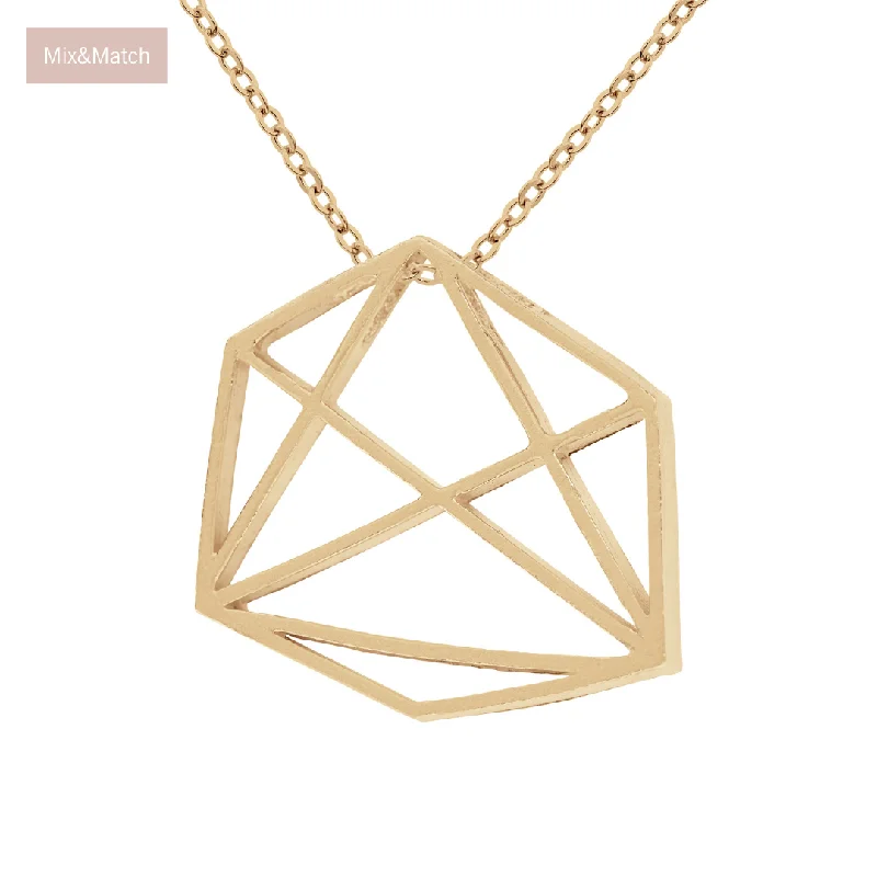 Chunky Crystal Necklace-Emily Necklace Gold