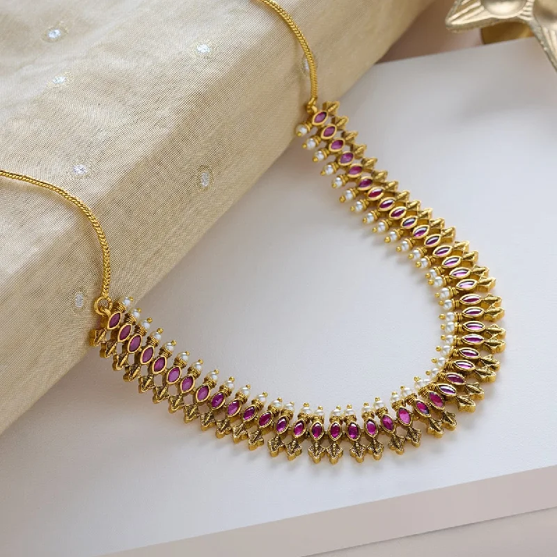 Long Diamond Necklace-Antique Necklace 161410