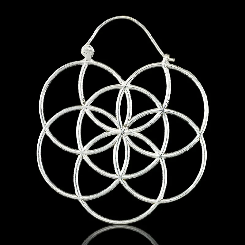 Elegant Ear Cuffs-<span>ASE-386<span>: </span></span>Flower of Life Hoops