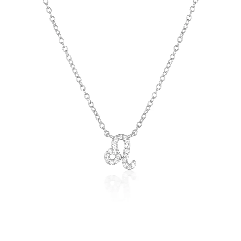 Custom Diamond Necklace-Leo Charm Necklace