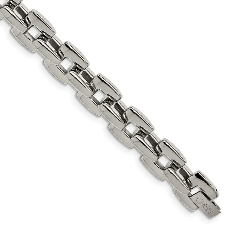 Stackable Bracelets for Women-Stainless Steel Polished 9in Bracelet