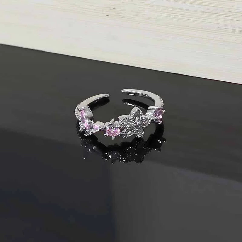 No. 6 [Pink Diamond Butterfly Star Ring]]