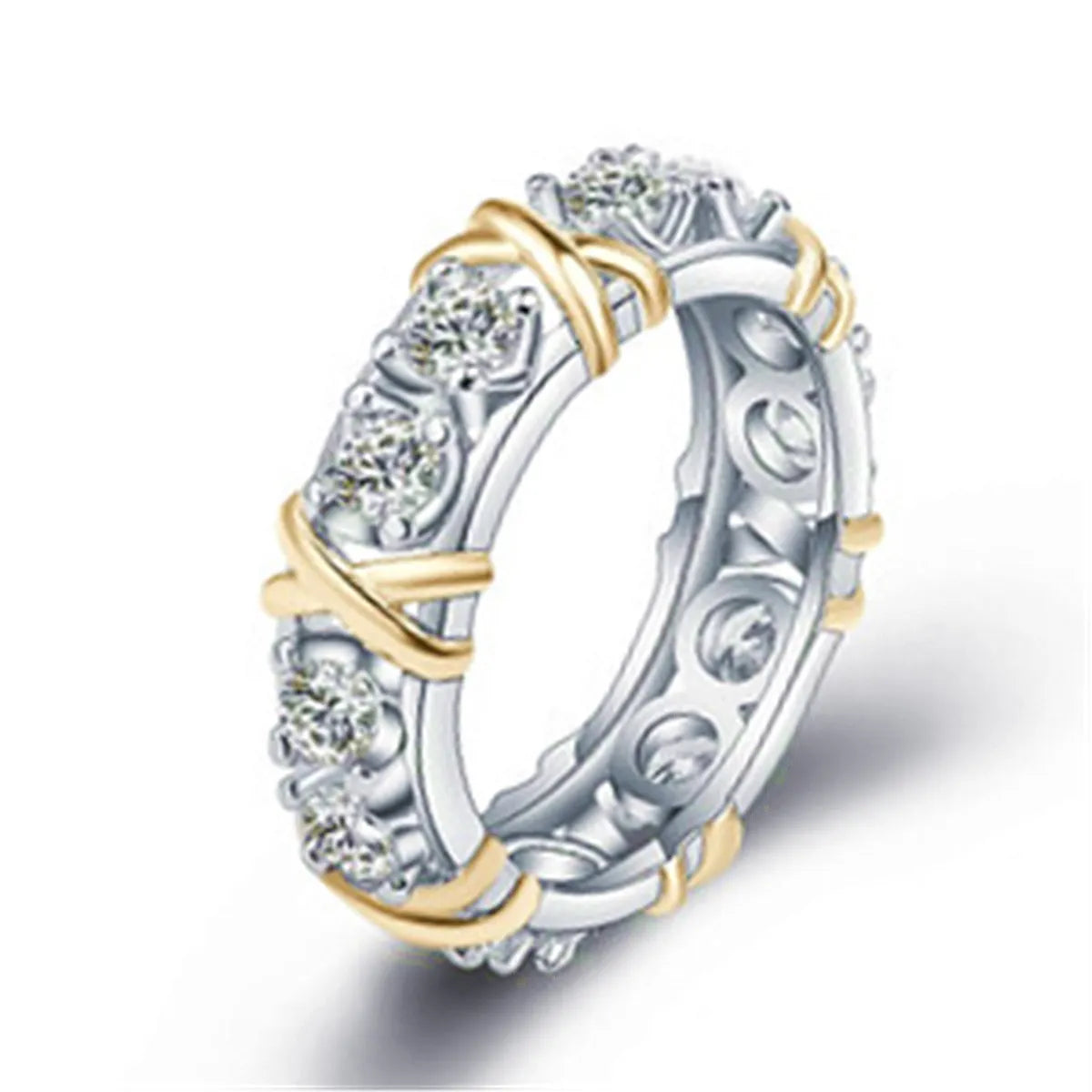 White Diamond Ring [Gold Color Separation]]