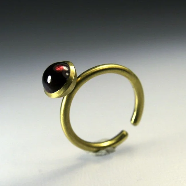 Hemisphere Ring with Stone