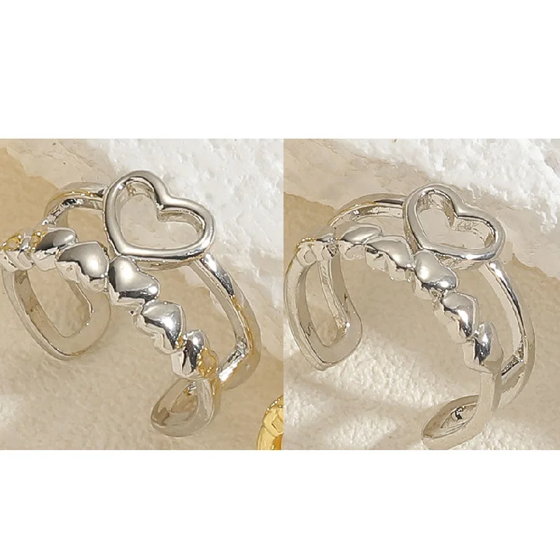 Real Platinum Heart Shape Ear Clip