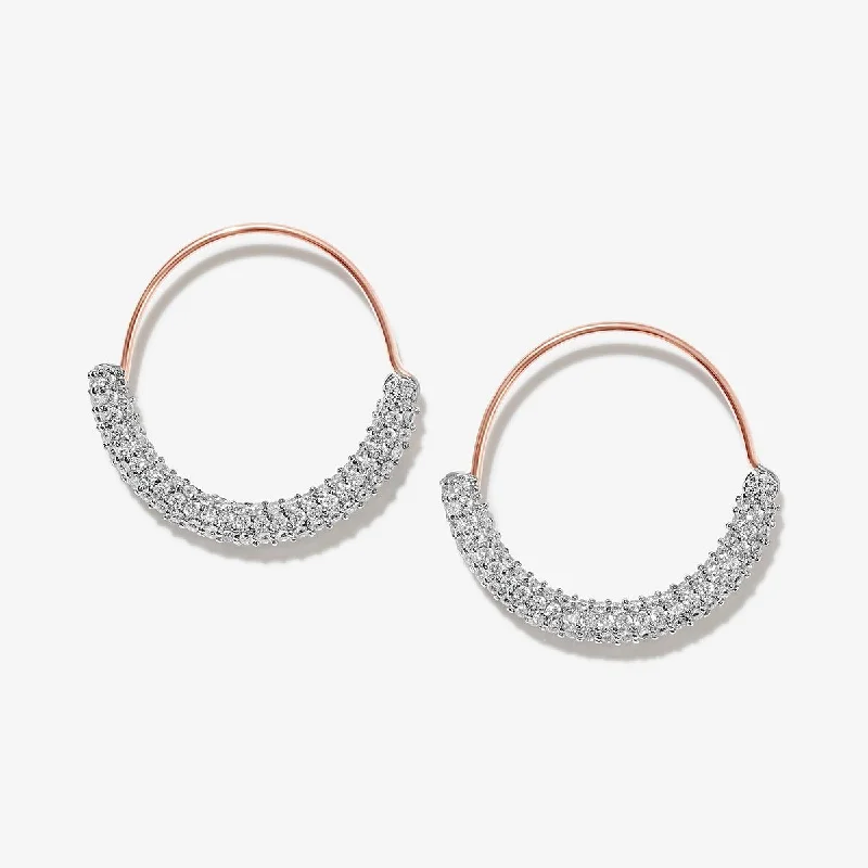 Stud Earrings with Gemstones-Allum hoop earrings