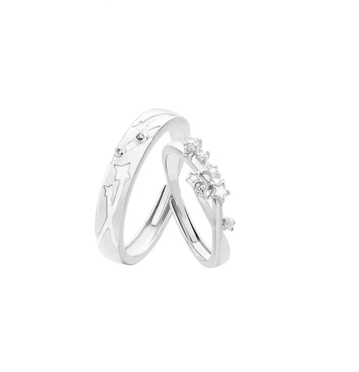 XINGX Couple Couple Rings (White Gold Color)