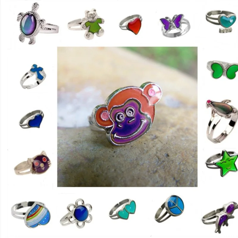 Small Monkey Head Temperature Change Ring