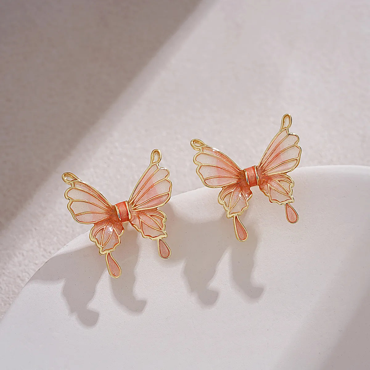 1 Pair Ig Style Korean Style Butterfly Resin Ear Studs