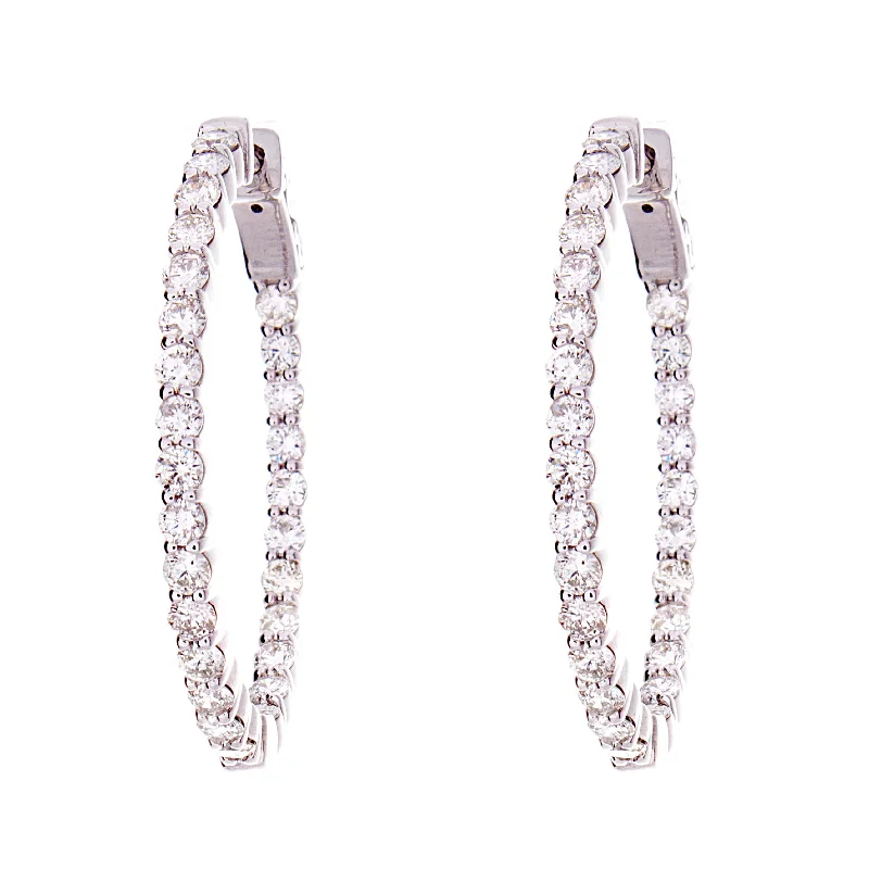 Fun Statement Earrings-Dimaond Hoop Earrings