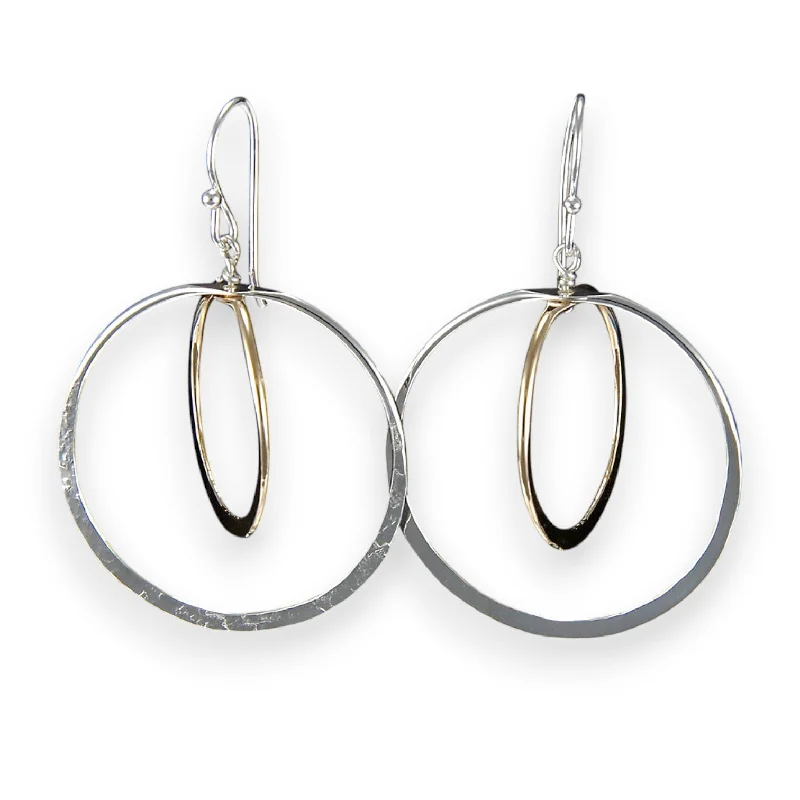 Modern Drop Earrings-E962 - Double Revolution