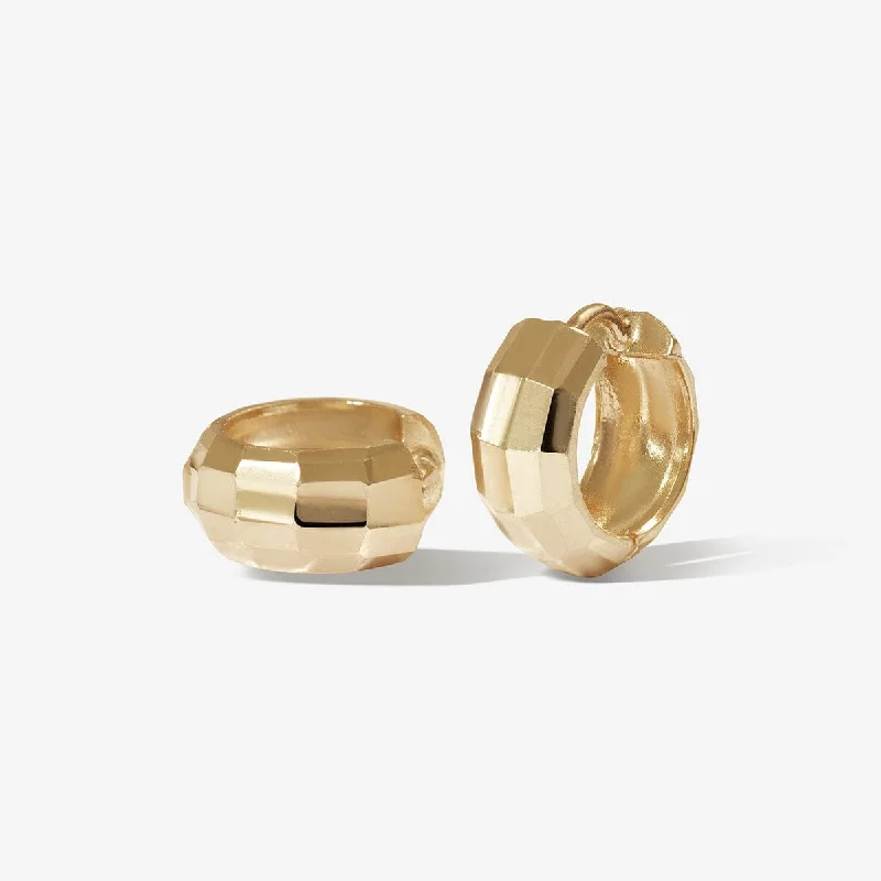 Classic Gold Earrings-Jesse mini disco hoop earrings