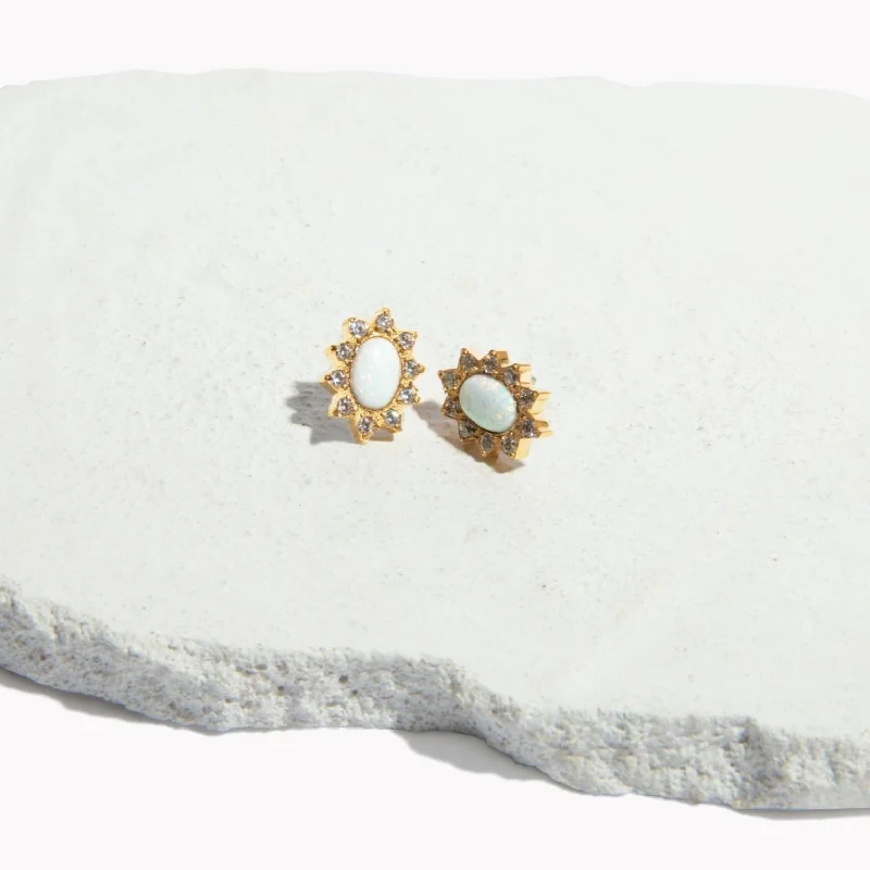 Large Gold Earrings-Brooke Stud Earrings