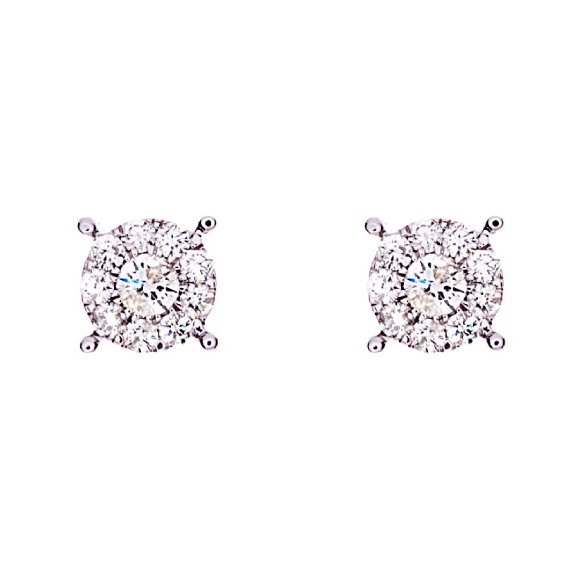 Trendy Statement Earrings-Diamond Stud Earrings