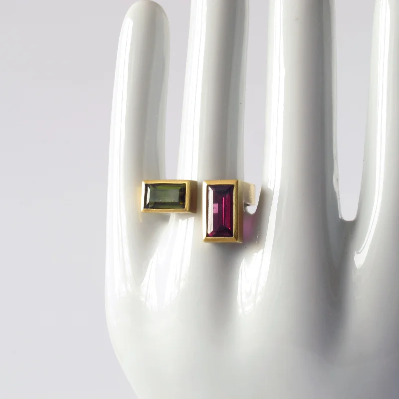 U Ring With Rectangular Stones