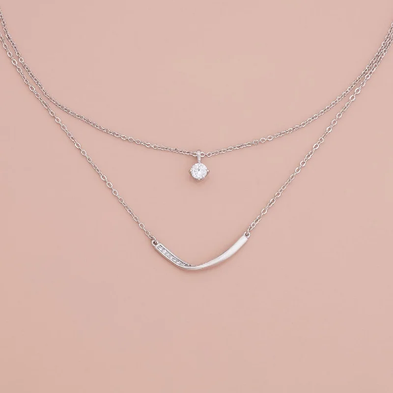 Silver Pendant Necklace-Trendy Necklace 178962