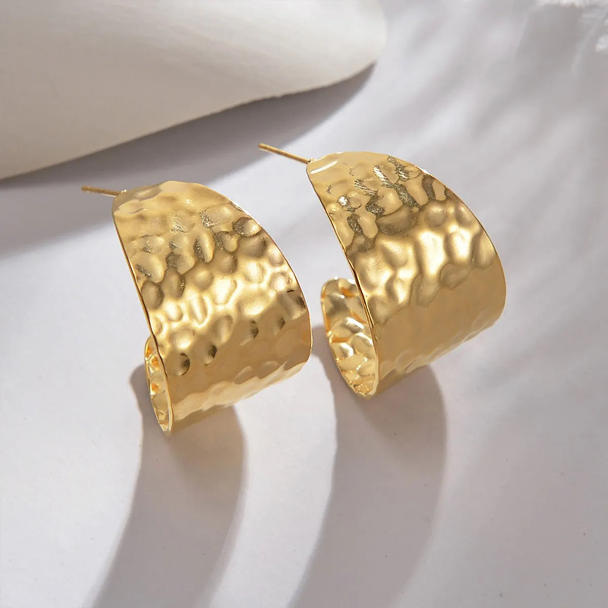 1 Pair Streetwear C Shape Plating Metal Stainless Steel 18k Gold Plated Ear Studs