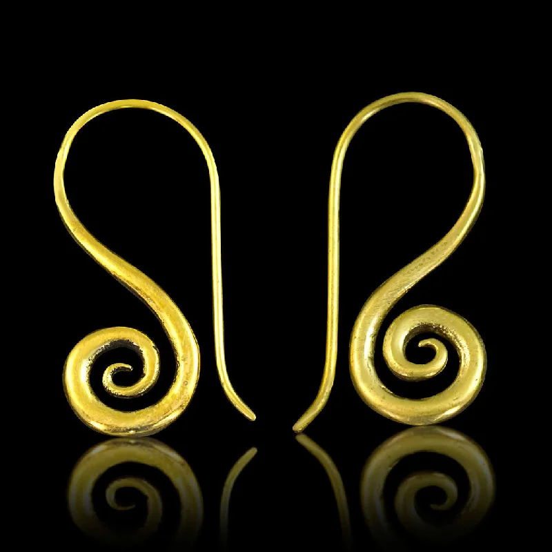 Birthday Gift Earrings-<span>BRE-027<span>: </span></span>Spiral Hooks