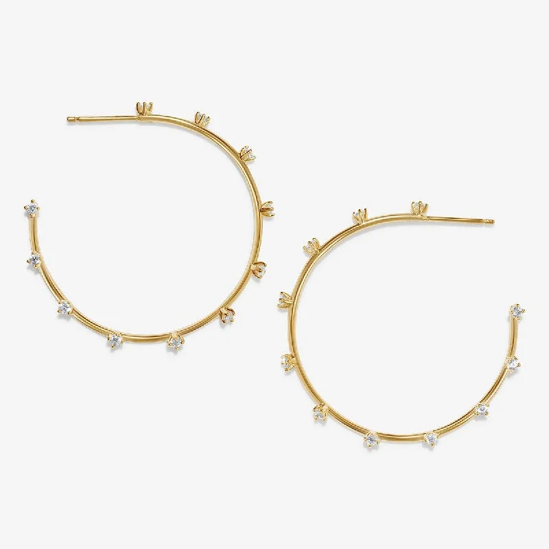 Unique Dangle Hoop Earrings-Moss hoop earrings