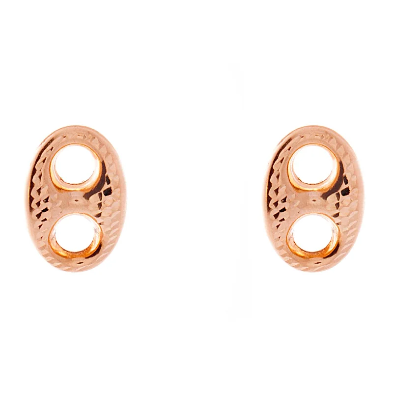 Elegant Gold Earrings-Puffed Mariner DC Earrings 13mm