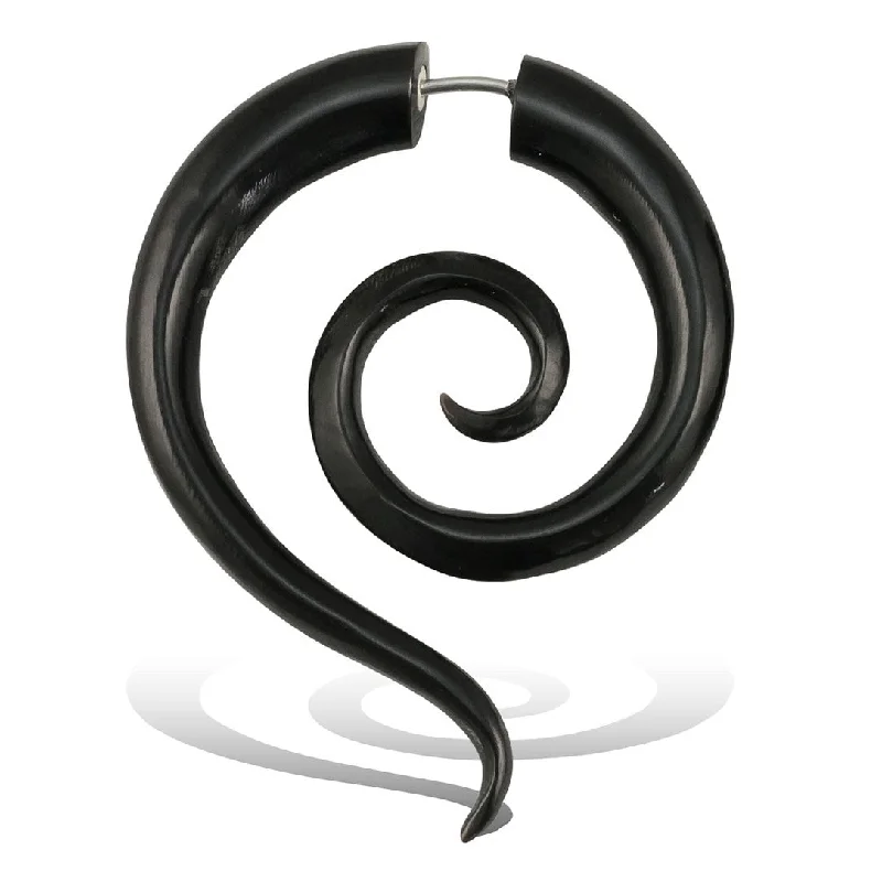 Big Statement Earrings-<span>EFH-849<span>: </span></span>Luna Spirals - Horn