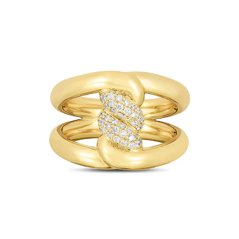 Roberto Coin Cialoma Diamond Single Knot Ring