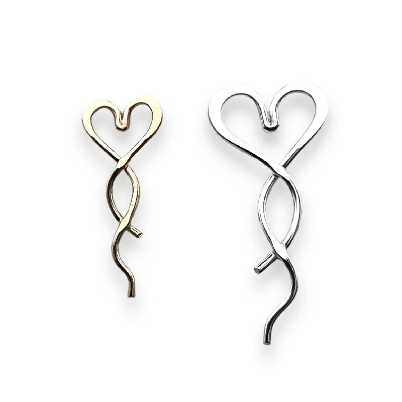 Stylish Drop Earrings-2214 - Tangled Heart Posts