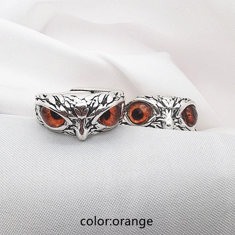 Orange Owl Ring