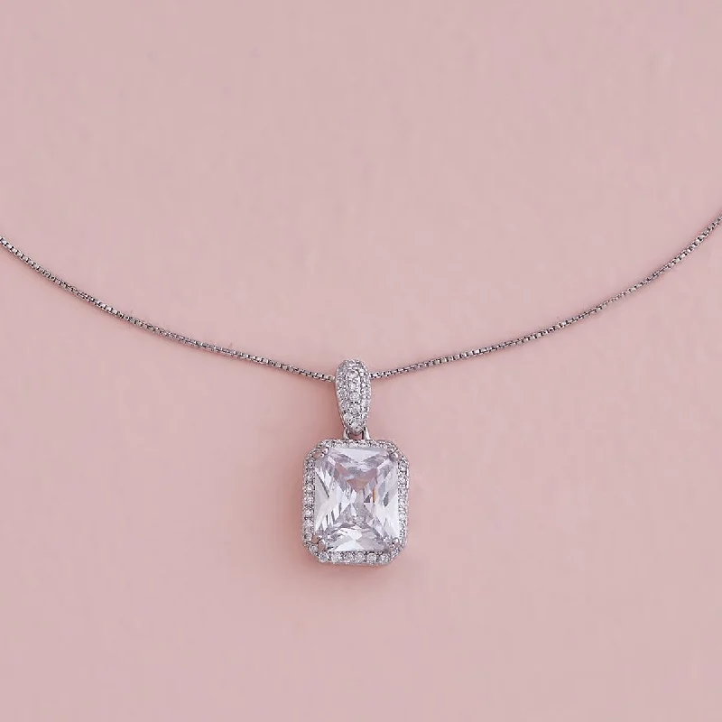 Layered Crystal Pendant Necklace-Trendy Necklace 175553