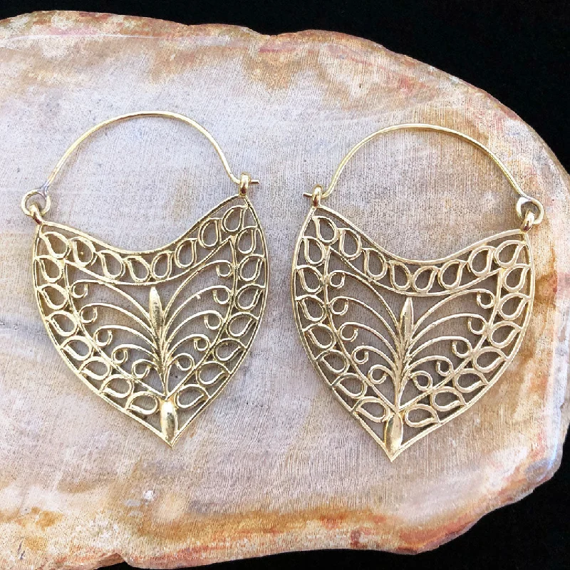 Unique Silver Earrings-<span>BRE-423<span>: </span></span>Ornate Drops