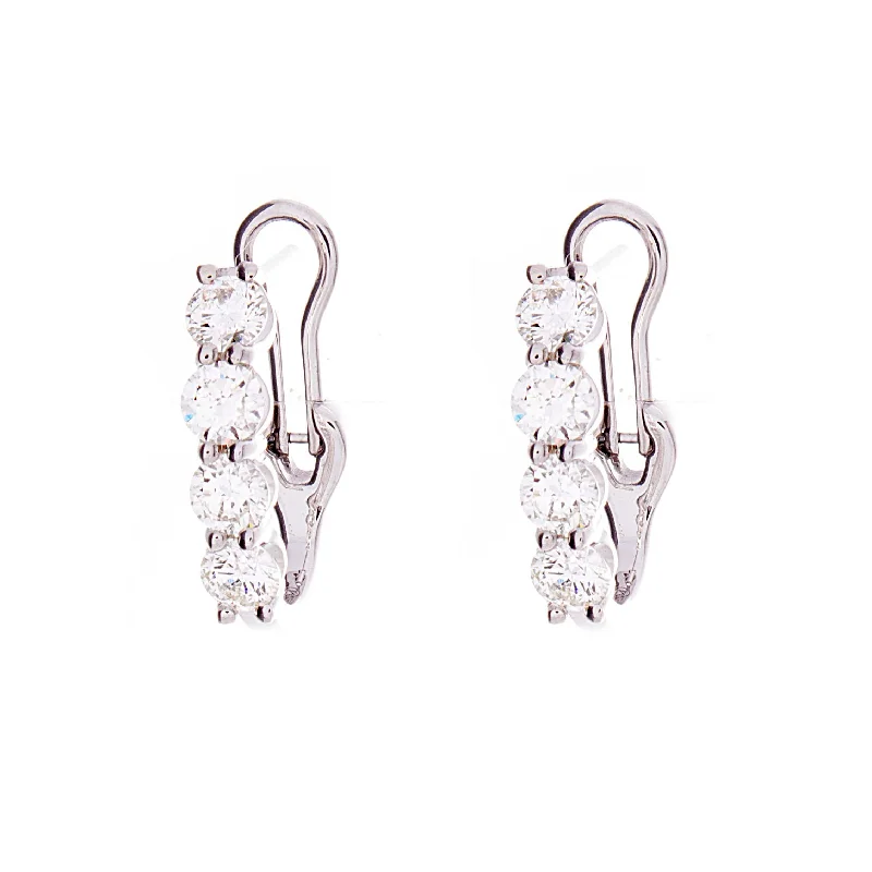 Silver Teardrop Earrings-Diamond Earrings