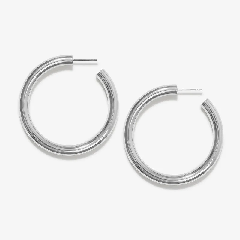 Shiny Drop Earrings-Mercas hoop earrings