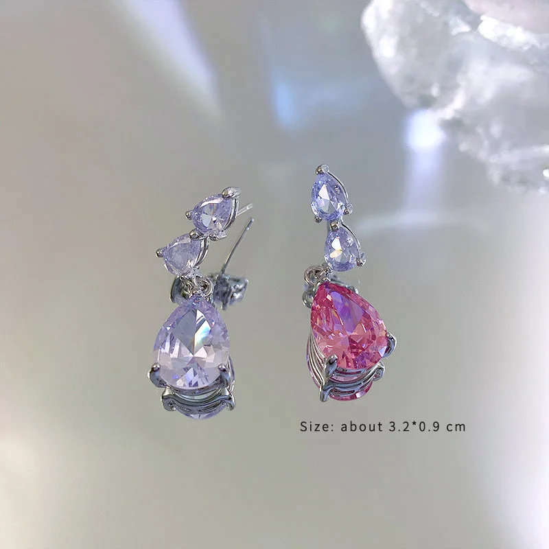 Gradient Love Crystal Studs