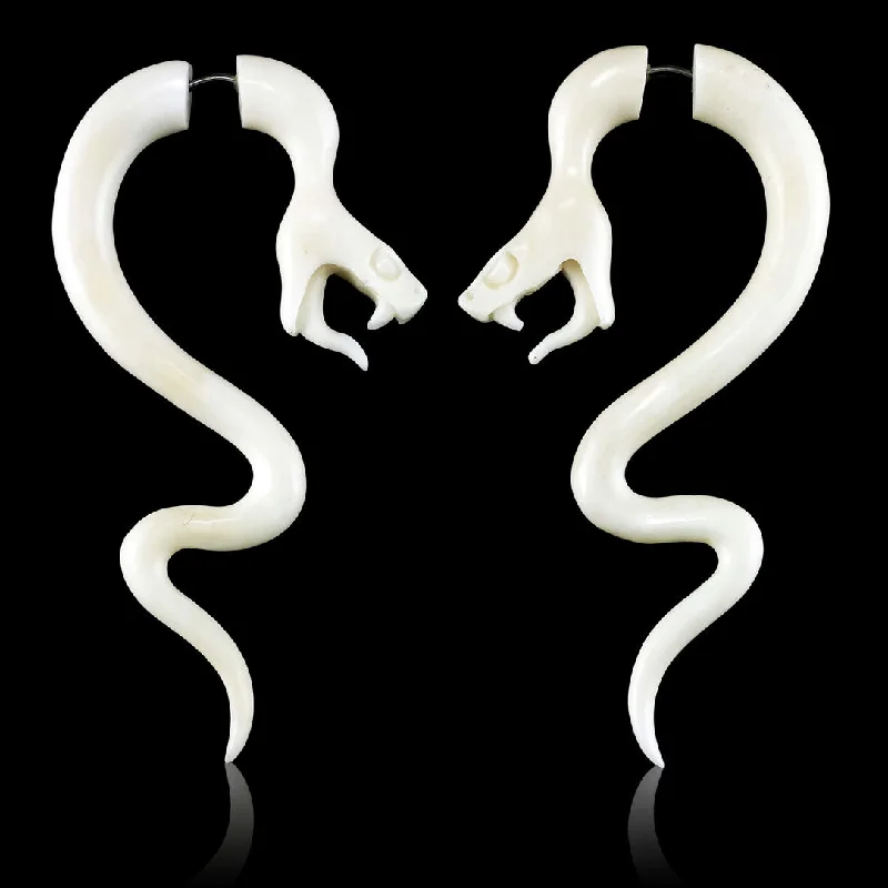 Casual Earrings-<span>EFB-115<span>: </span></span>Cottonmouth Curls - Bone