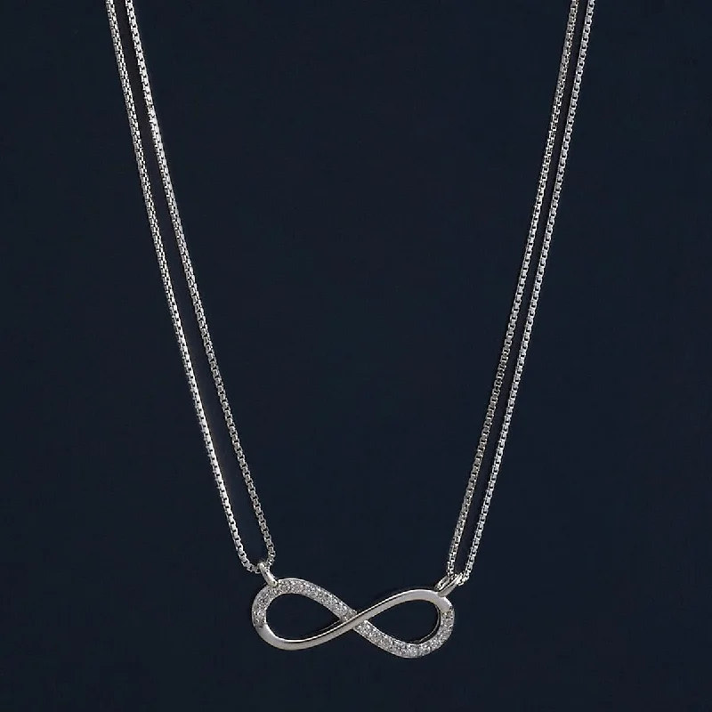 Silver Infinity Necklace-92.5 Silver Necklace 183309