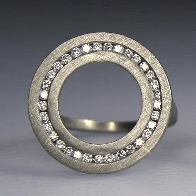 Circle Ring With Diamonds