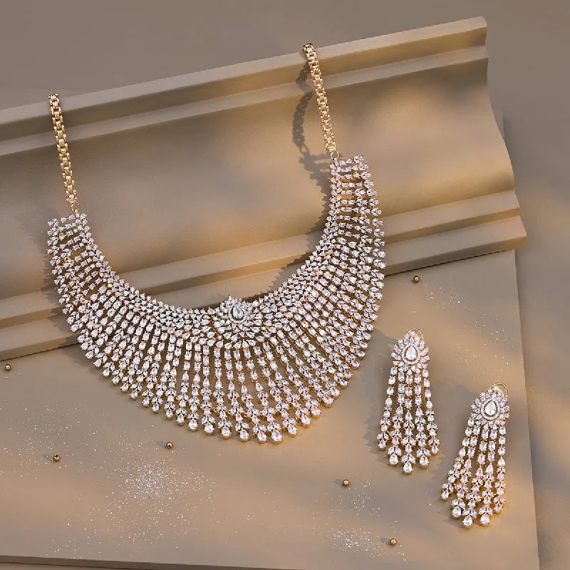 Modern Diamond Necklace-Zircon Necklace 177272