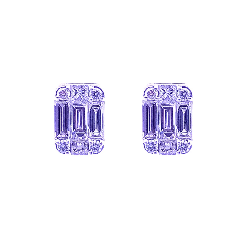 Long Tassel Drop Earrings-Diamond Earrings