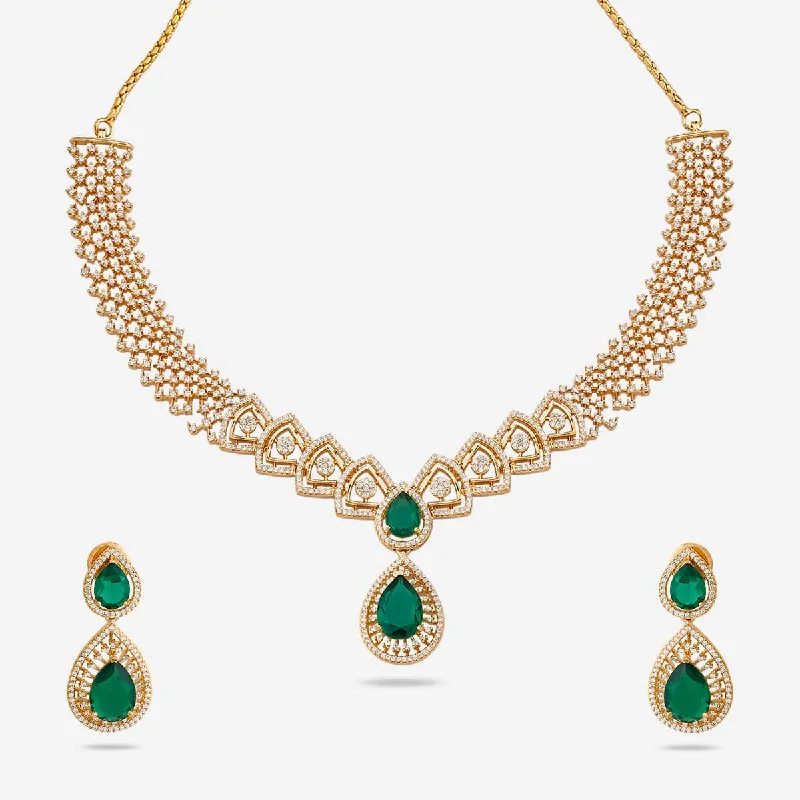 Luxury Gold Necklace-Zircon Necklace 165564