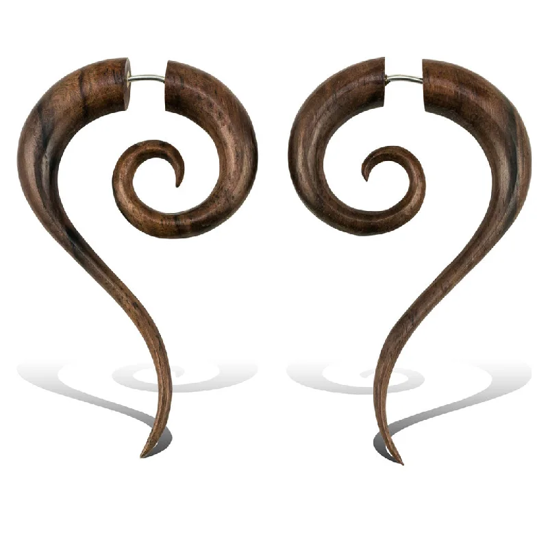 Unique Gemstone Earrings-<span>EFW-305<span>: </span></span>Eternitys - Wood