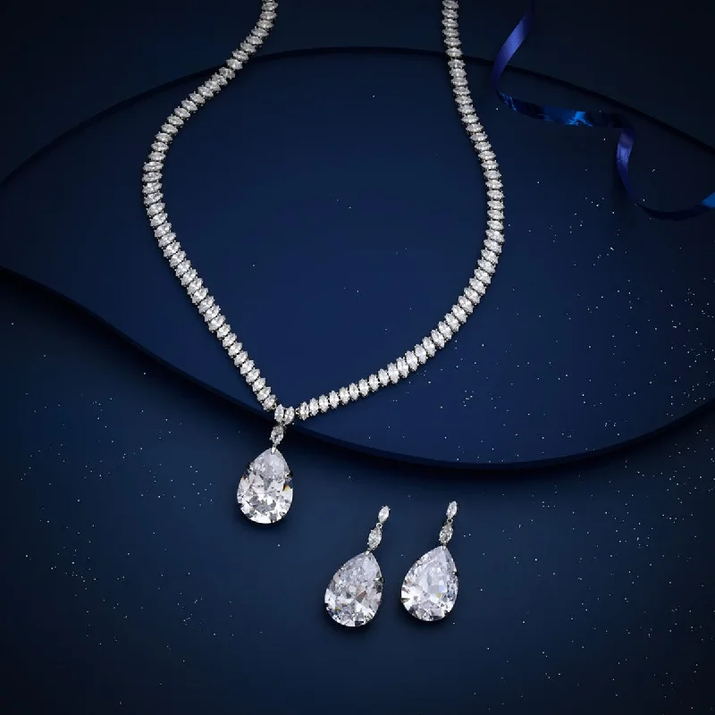 Classic Layered Necklace-Zircon Necklace 181168